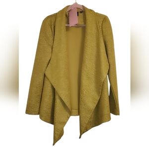 Minkpink textured muted chartreuse waterfall jacket, extra small, fits small